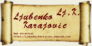 Ljubenko Karajović vizit kartica